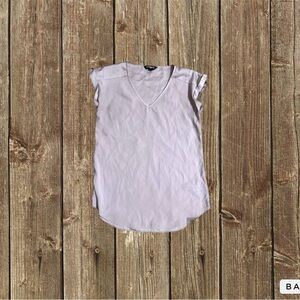 Express V-Neck Short Cuff Sleeve Gramercy Tee Blush